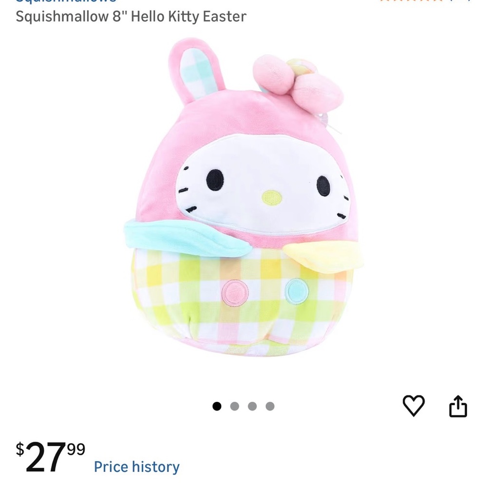 Squishmallows Pink and White Stuffed Animal